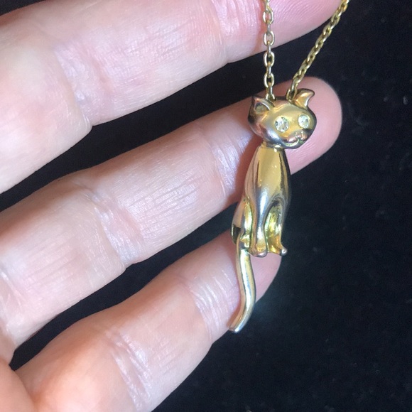 Articulated cat pendant necklace - Picture 3 of 8